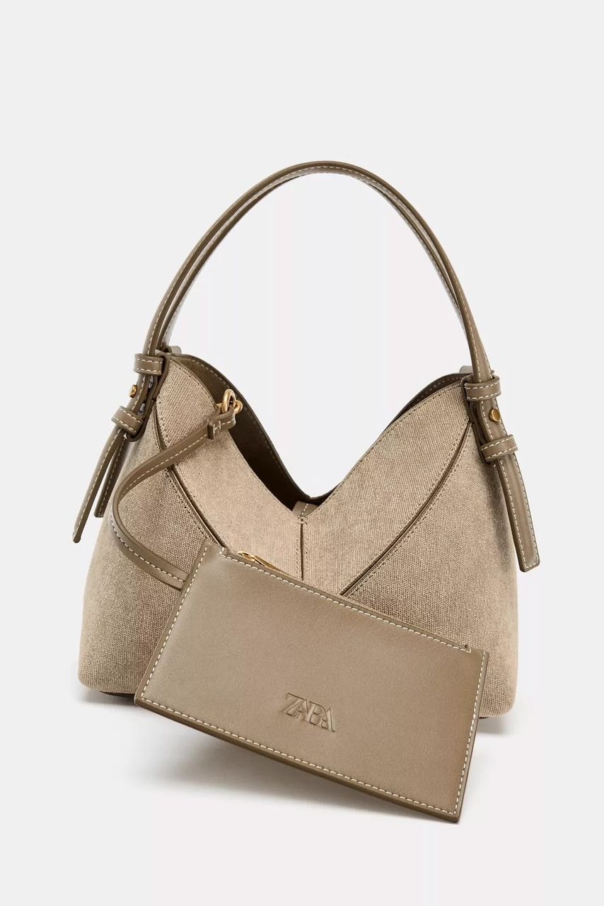 Topstitch Mini Tote Shoulder Bag