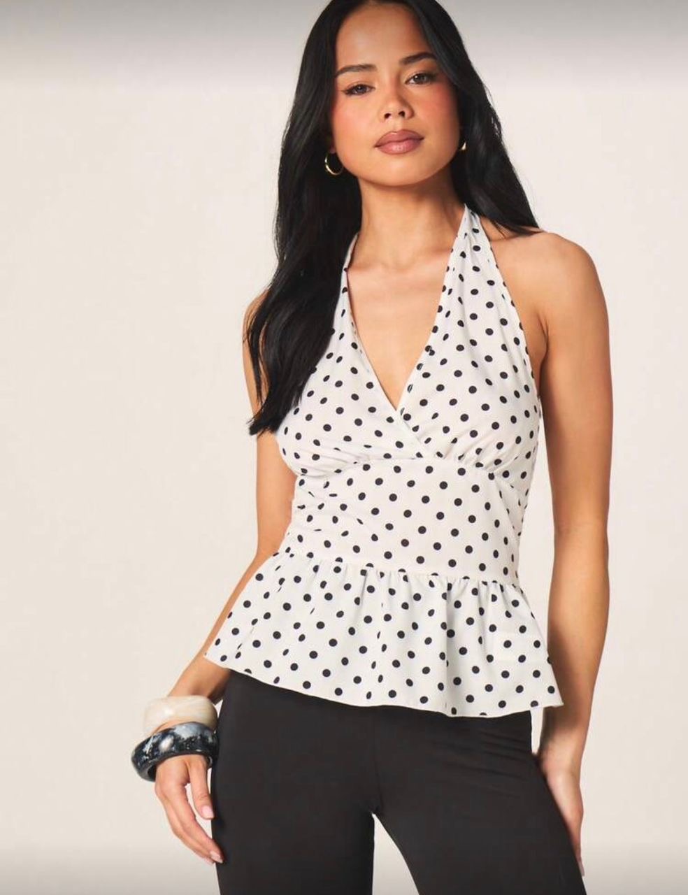Polka Dot Halter Top