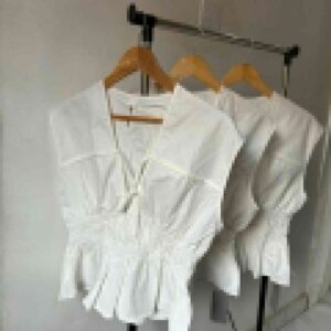 White Ruched Top