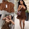 Layered Ruffle Trim Dress