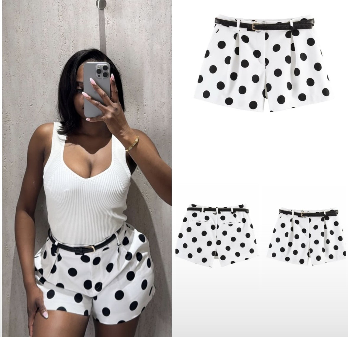 High waist Belted Shirt