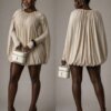 Pleated Draped Dress