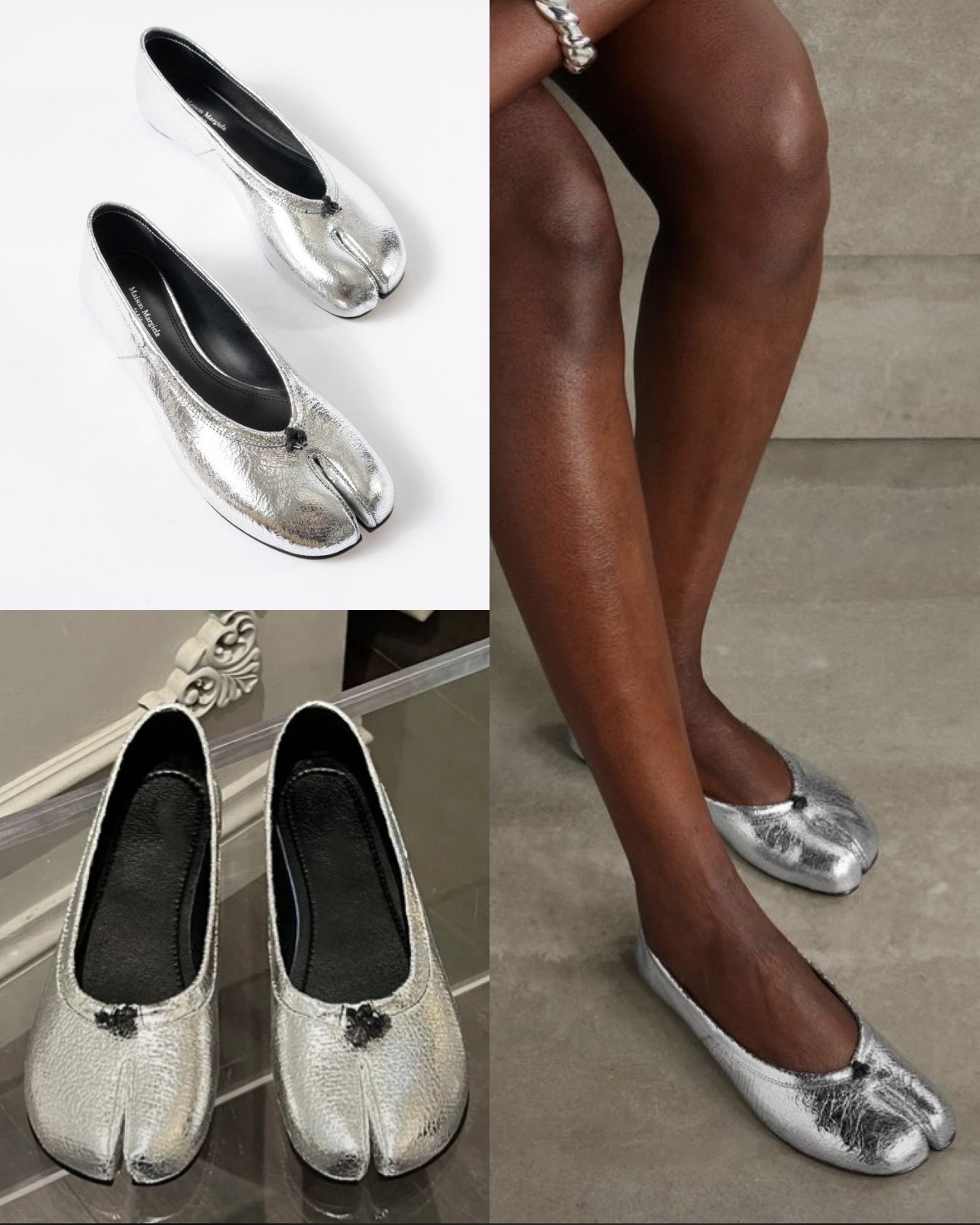 Tabi Mirror Ballerina shoe