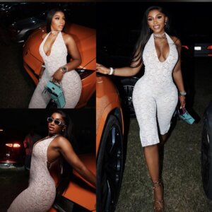 Halter Neck Lacy Slit Cropped JumpSuit