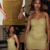 MSSG Ruched Strapless Dress