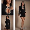 Studded Neckline Dress