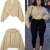 Versatile Lapel Khaki Jacket