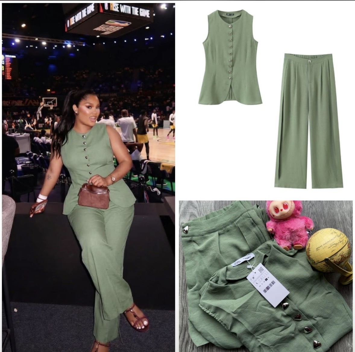 Button Up Vest And Wide Leg Pant