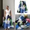 Printed Pleated Midi Set