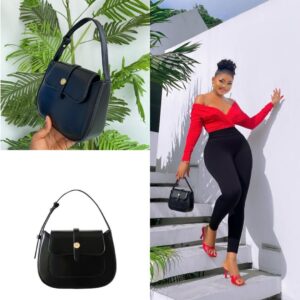 Black Mini Saddle Shoulder Bag