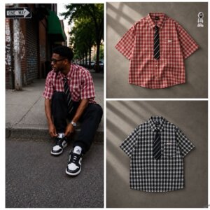 Stripe Shirt with Tie