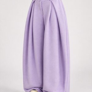 Pleated Wide-Leg Joggers