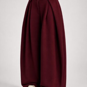 Pleated Wide-Leg Joggers