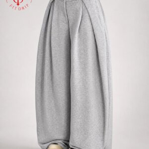 Pleated Wide-Leg Joggers