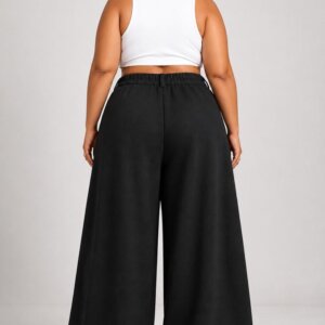 Pleated Wide-Leg Joggers