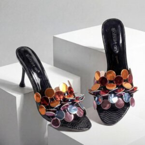 Floral Slip On Heels