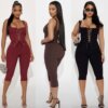 Lace up Capri Set