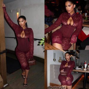 Lace Corset Capri Jumpsuit