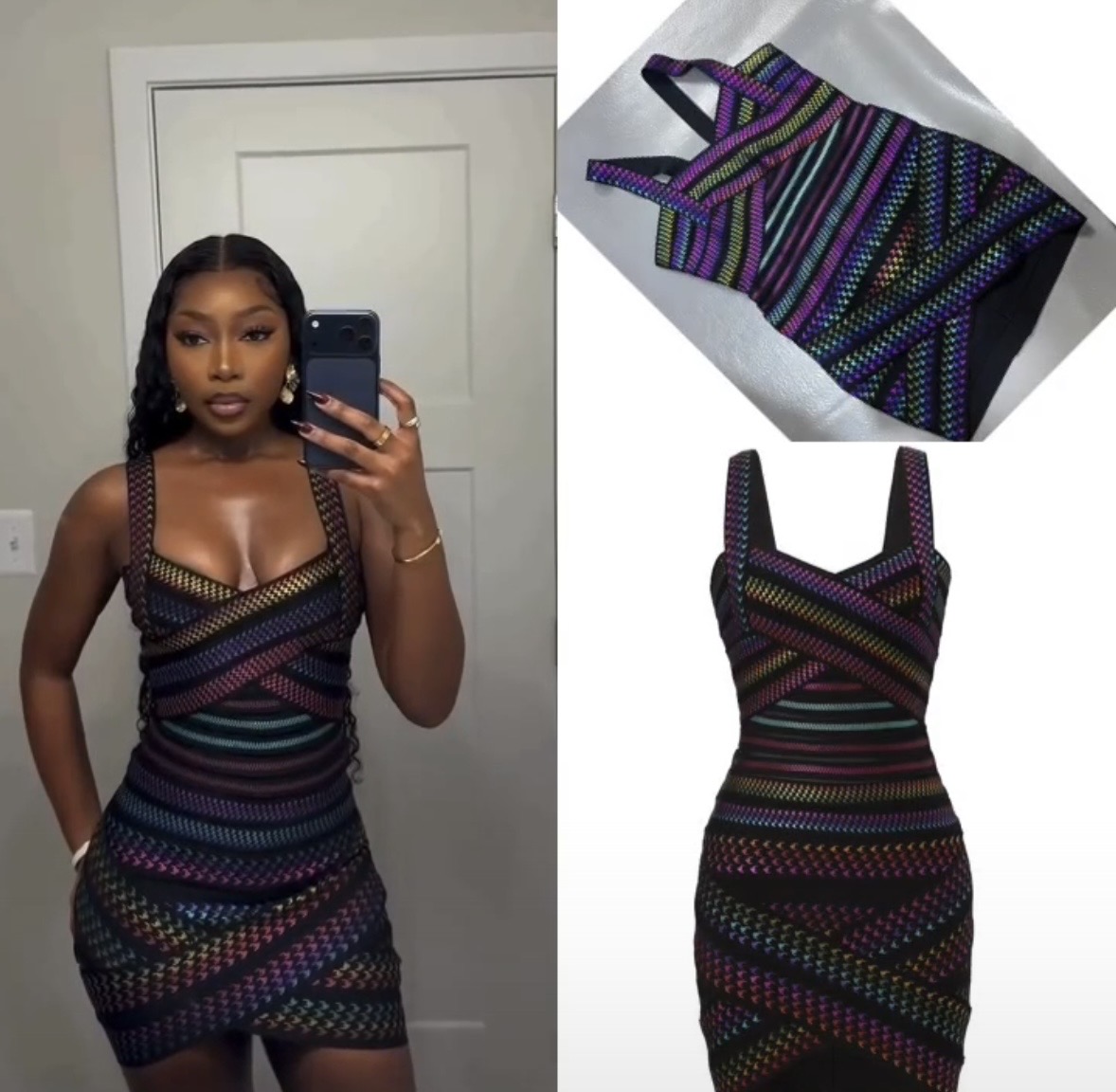 Rainbow Bandage Dress