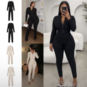Long sleeve Zipper Romper