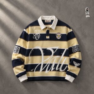 Stripe longsleeve polo