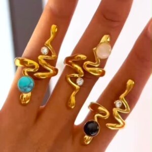 Wavy Gold Rings