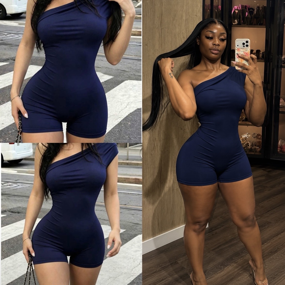Asymmetric Shoulder Romper