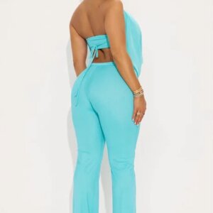 Cowl Neck Halter Two Piece Set
