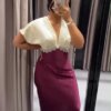 Lace-Trim Satin Slip Dress