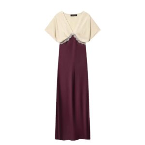 Lace-Trim Satin Slip Dress