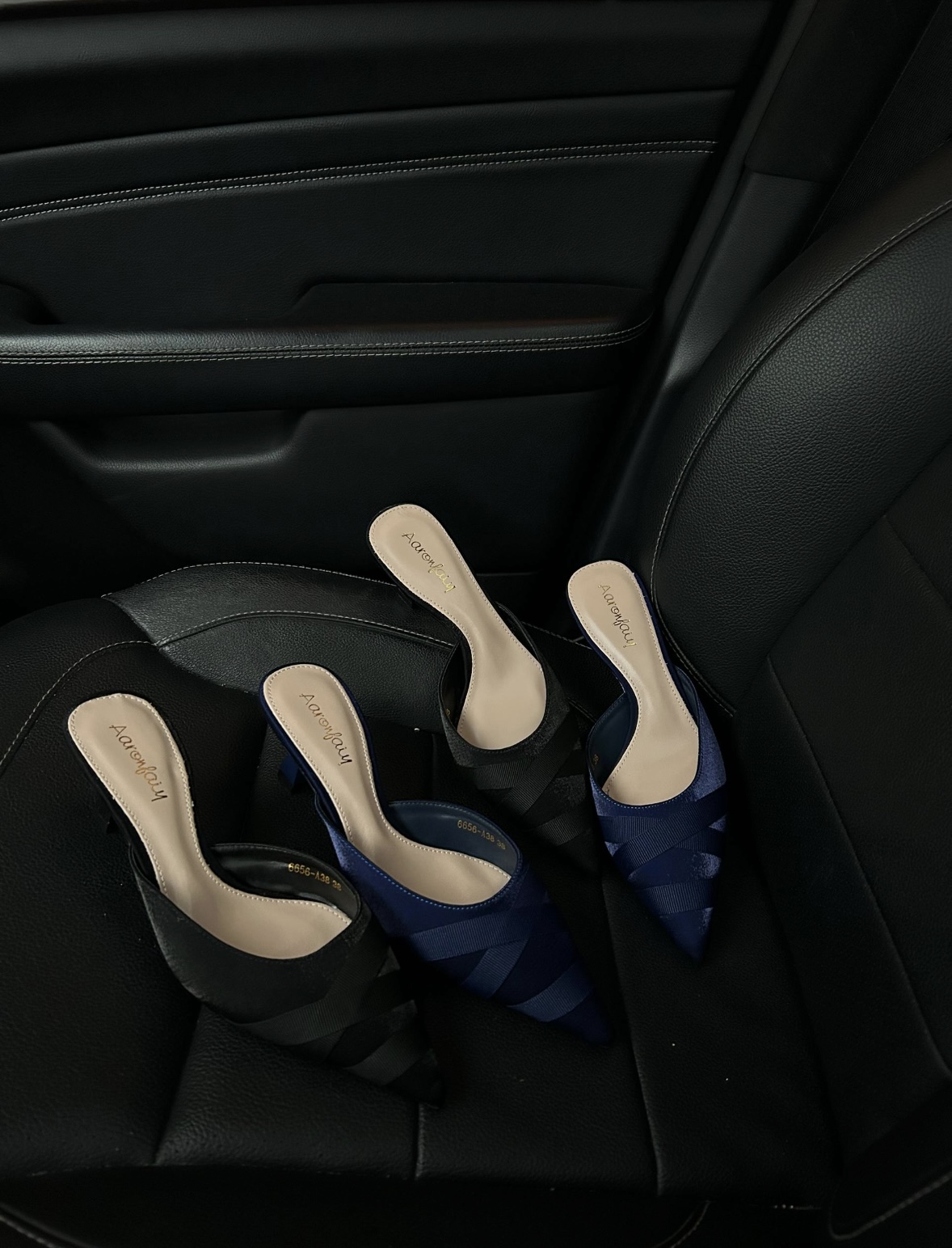 Pointed Toe Stiletto Mule Shoes