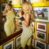 Polka Dot Halter Bodycon Capri Jumpsuit