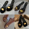 Gold Medallion Kitten Heels